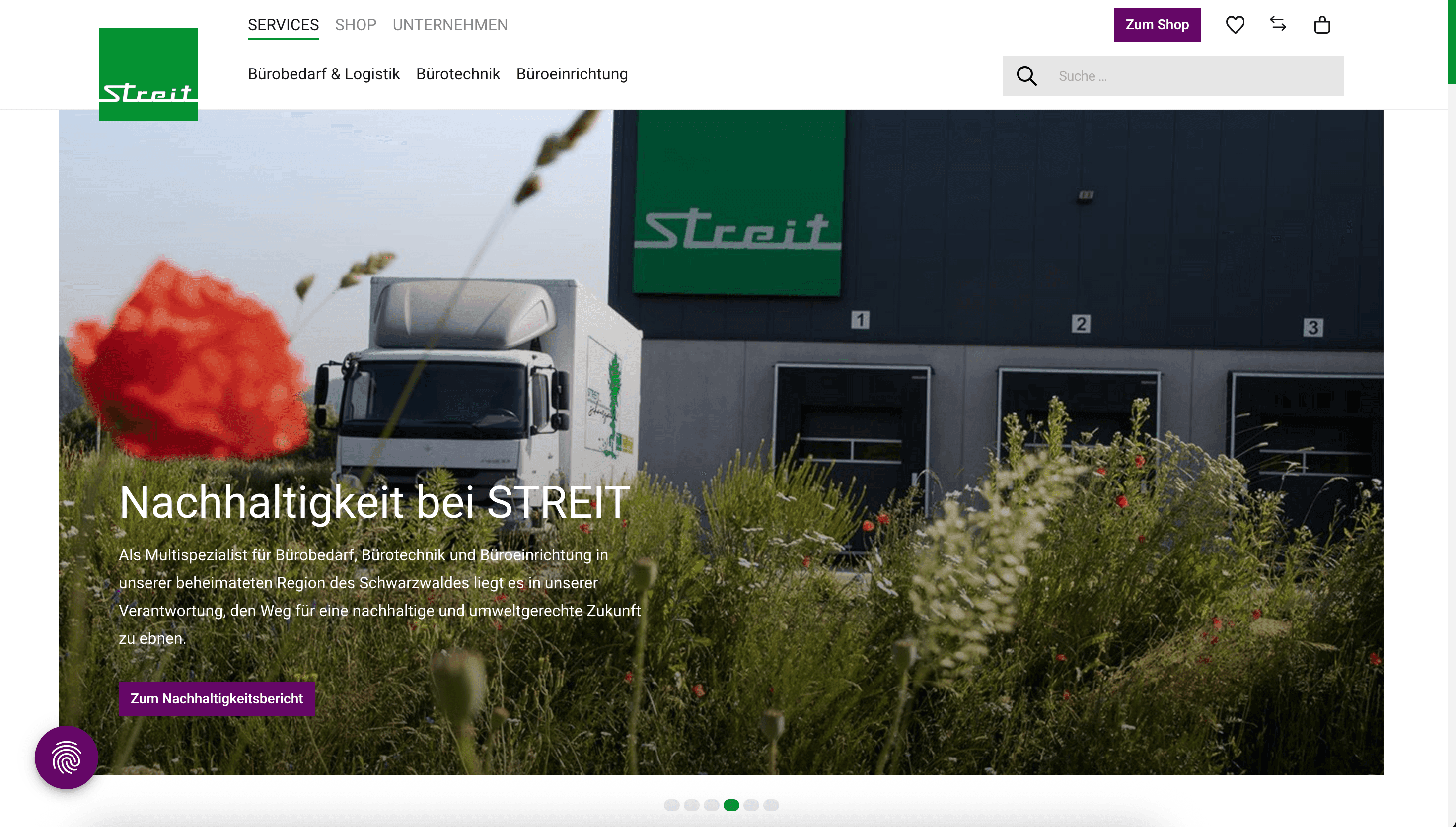 Bildschirmfoto der Website streit.de.