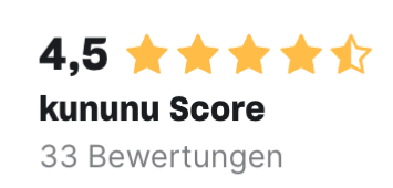 Badge Kununu Score 4,5 von 5 aus 33 Bewertungen