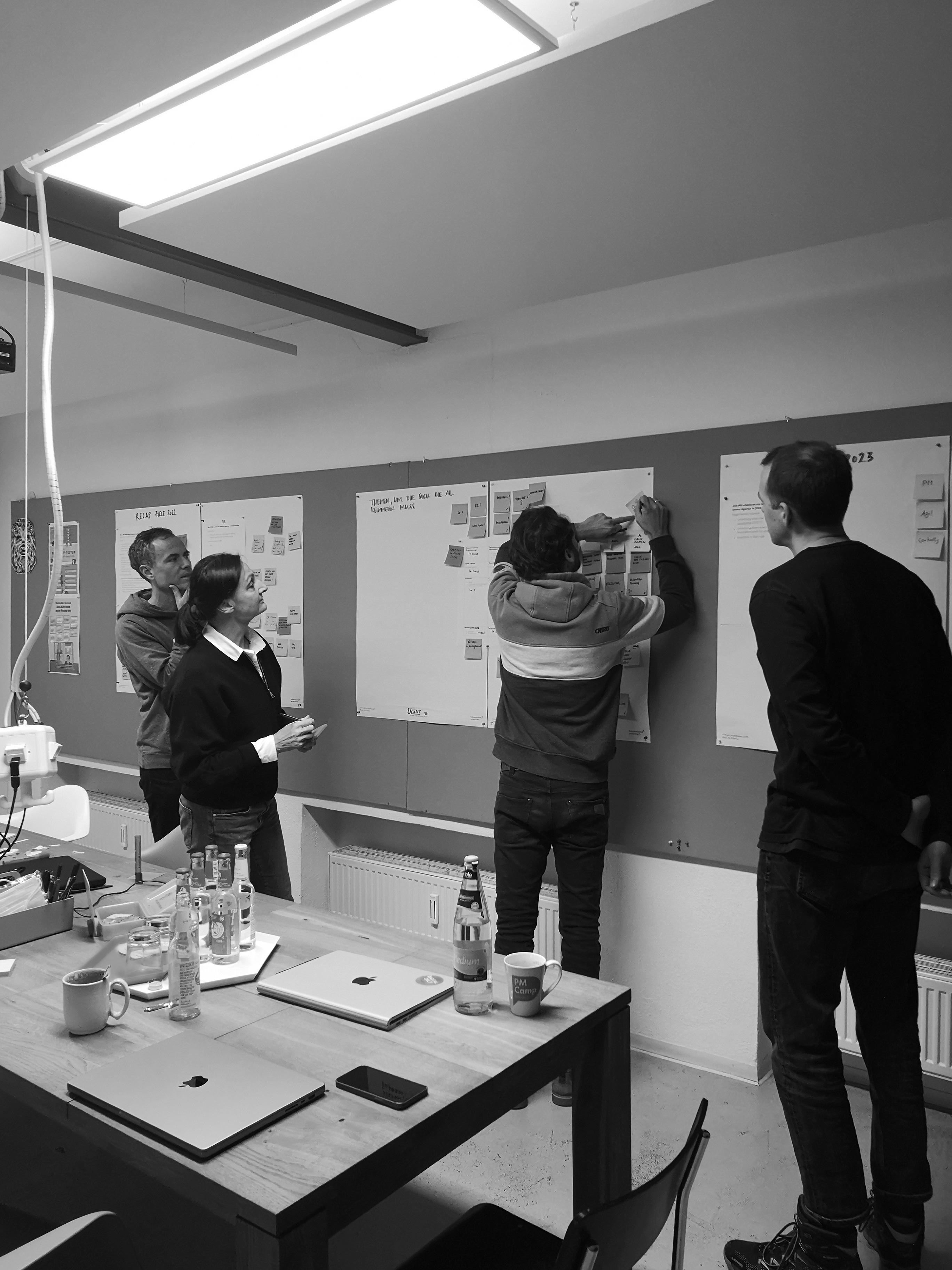analoges,interaktives Abeiten beim Workshop