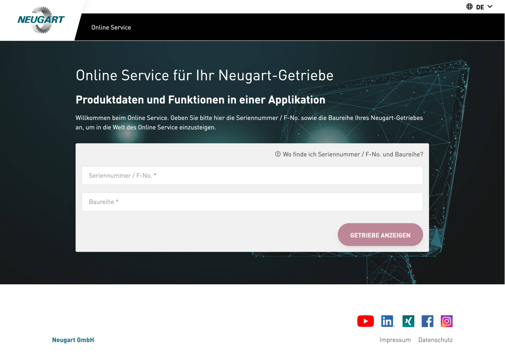 Service-Applikation Appentwicklung für Kundenservice bei Neugart