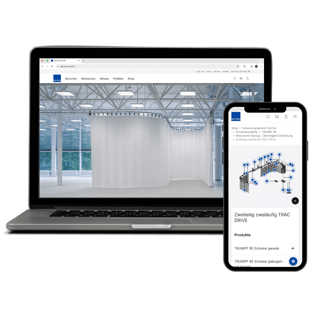 Projekt-Webdesign auf Laptop und Handy