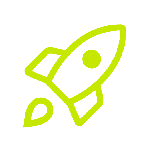 Icon einer startenden Rakete