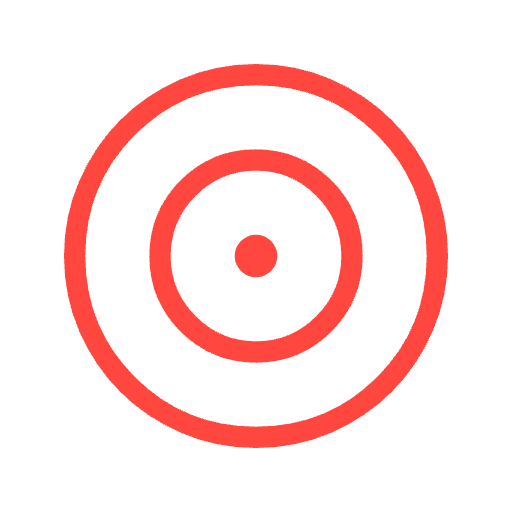 Ziel-Icon als Zeichen für Lösungsorientierung